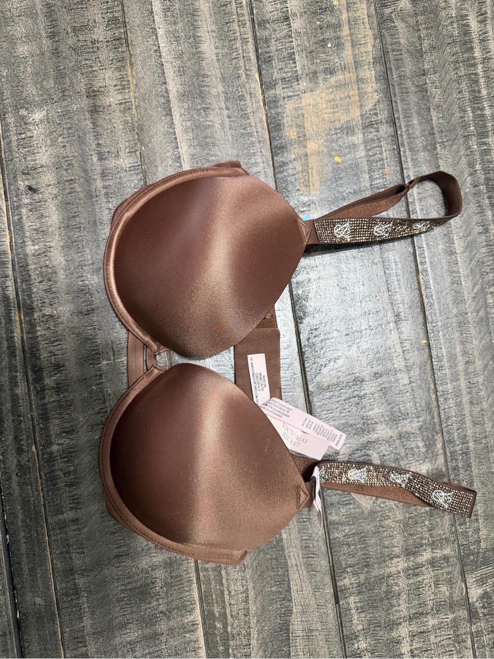 Victoria's Secret Satin Brown Padded Underwire Bra